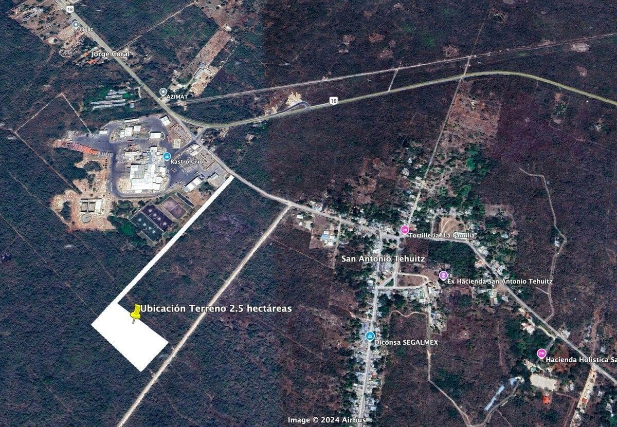 2.5-hectare plot of land for industrial use in Kanasin, Mérida