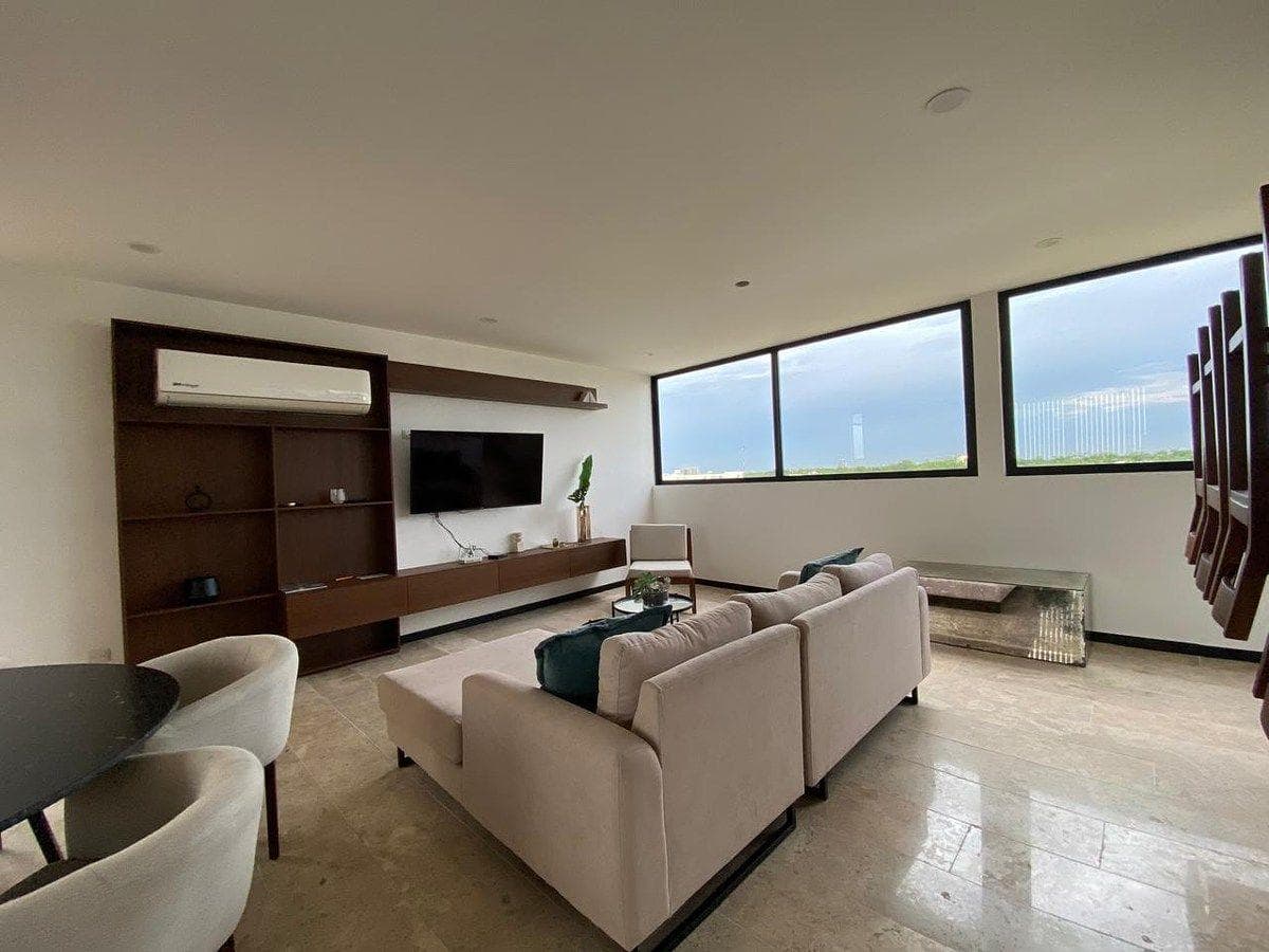 Partially furnished 1-bedroom apartment for RENT in Temozon Norte