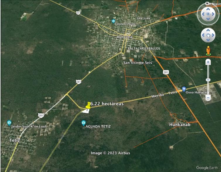Land in Tetiz, ideal for industrial use, Mérida