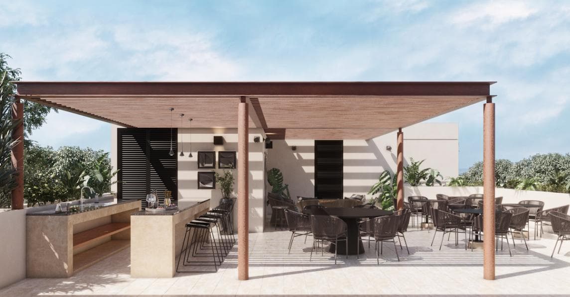 One-bedroom apartment in Mérida, Temozón Norte