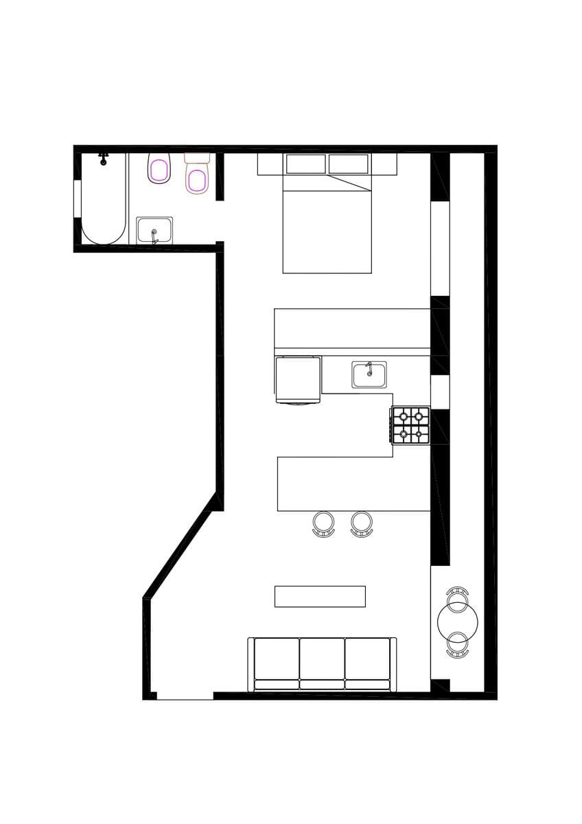 2-Room Apartment for Sale in Palermo with a Balcony