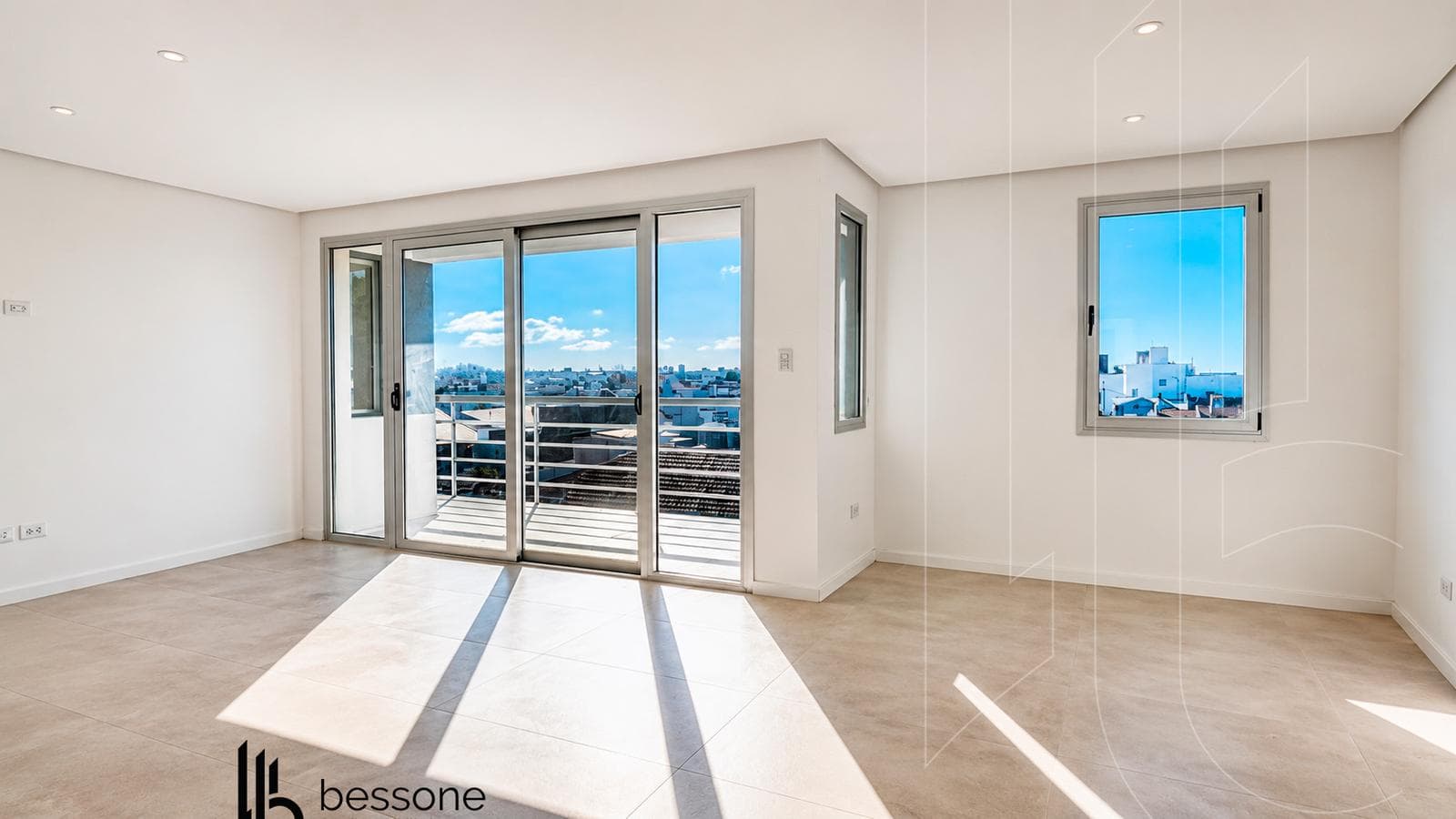 3-Room Apartment with Balcony, Ocean View, Double Garage, La Perla—Brand New
