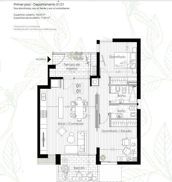 Departamento en venta 2 dormitorios - Refinerías, Rosario