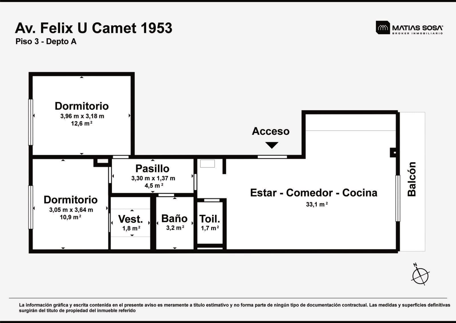 For Sale - 3-room apartment - Garage - Ocean view