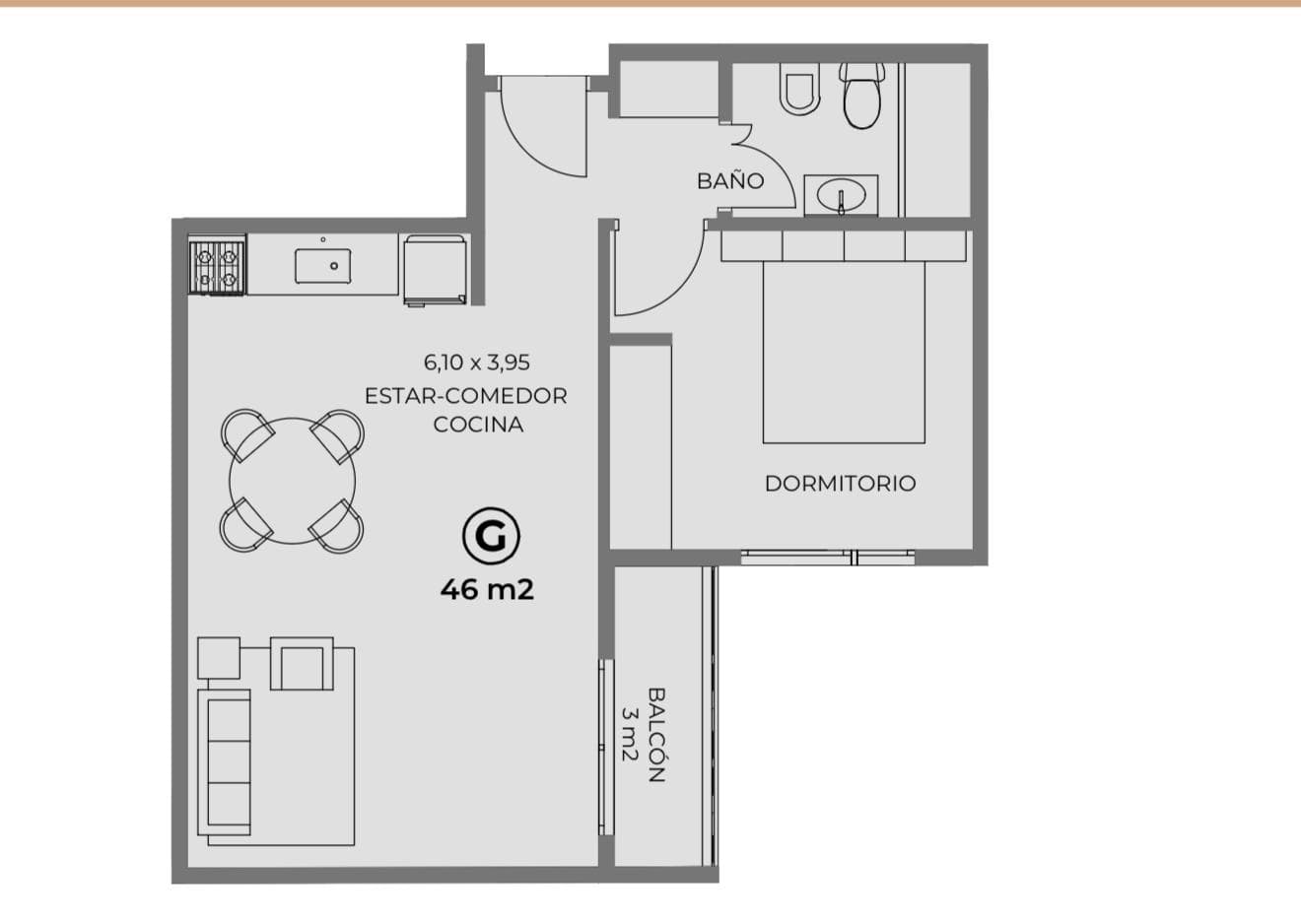 3-ROOM APARTMENT FOR SALE WITH BALCONY IN NUÑEZ