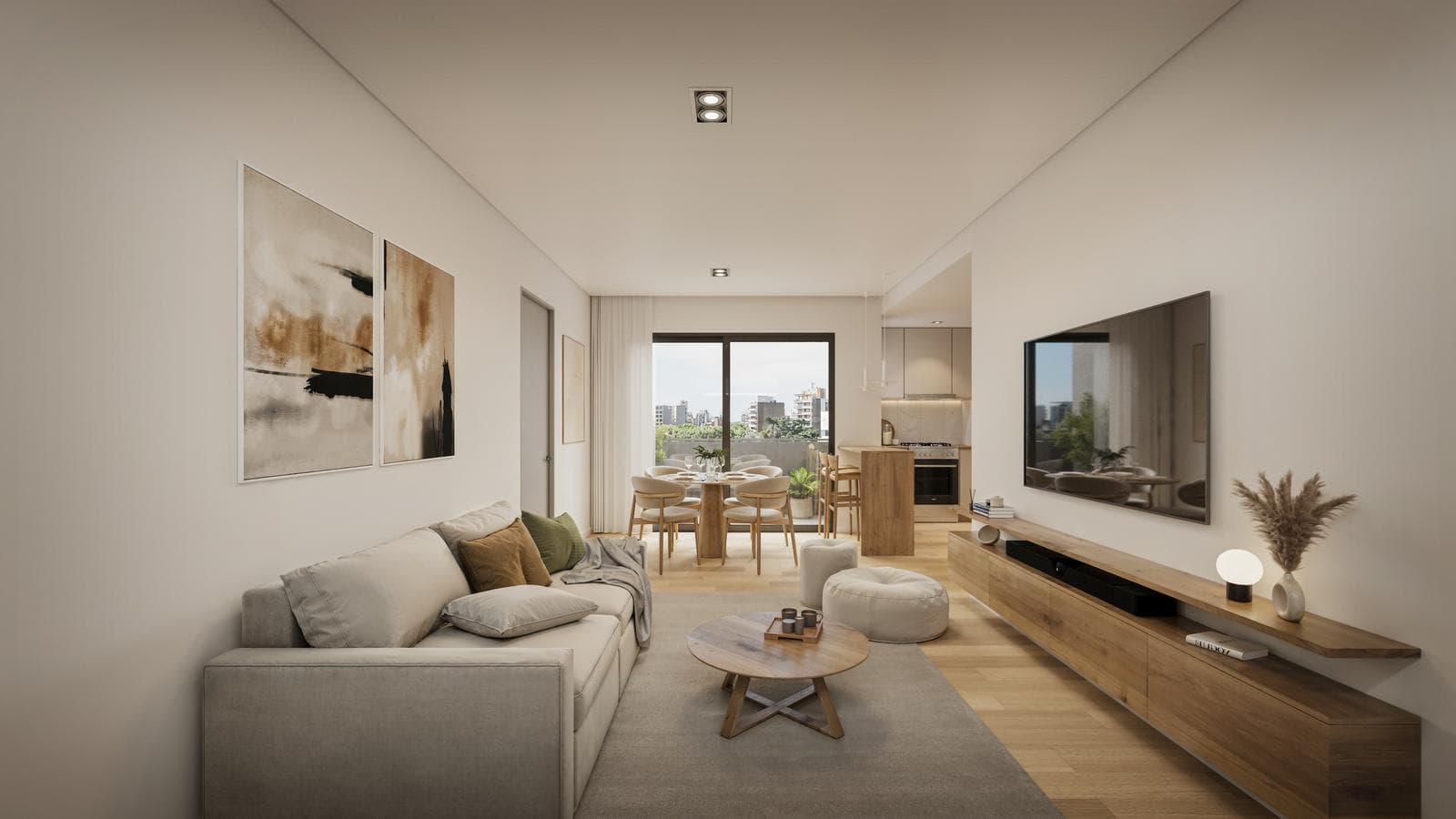 2-ROOM APARTMENT FOR SALE WITH BALCONY (UNDER CONSTRUCTION) IN NÚÑEZ