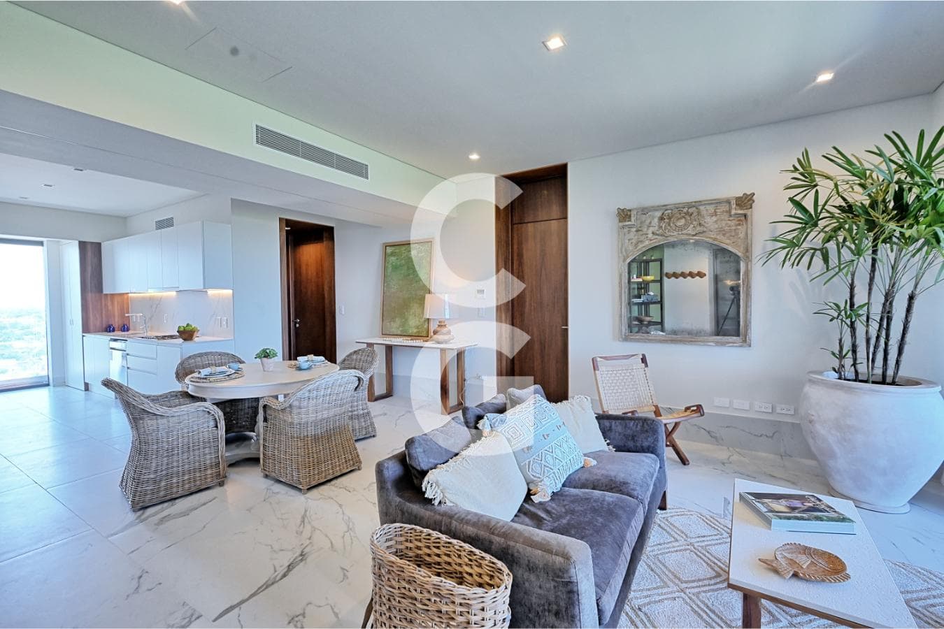 Apartment for Rent in Cancún at the WOHA Residential Complex on Bonampak Avenue with Ocean Views