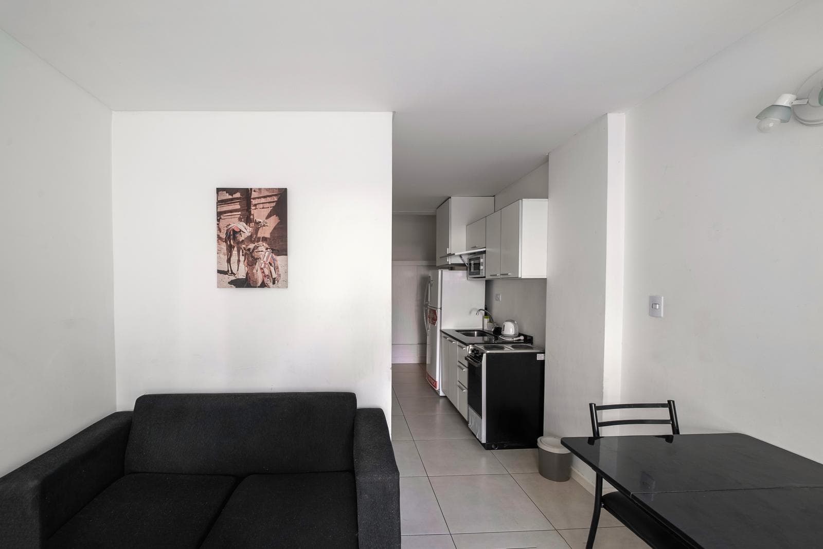 Furnished studio apartment with amenities available for short-term rent in Almagro