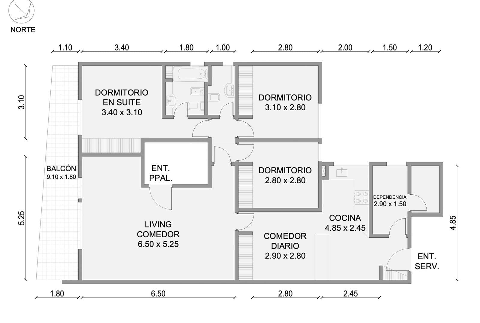 4-room apartment for sale in Recoleta