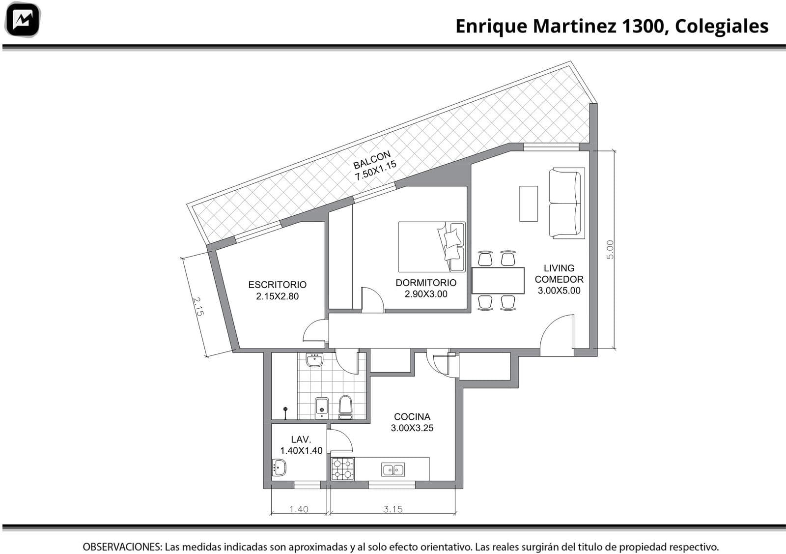 Apartment for Sale in Colegiales: 3-room apartment with garage, just a few meters from Elcano Avenue, 61 m²
