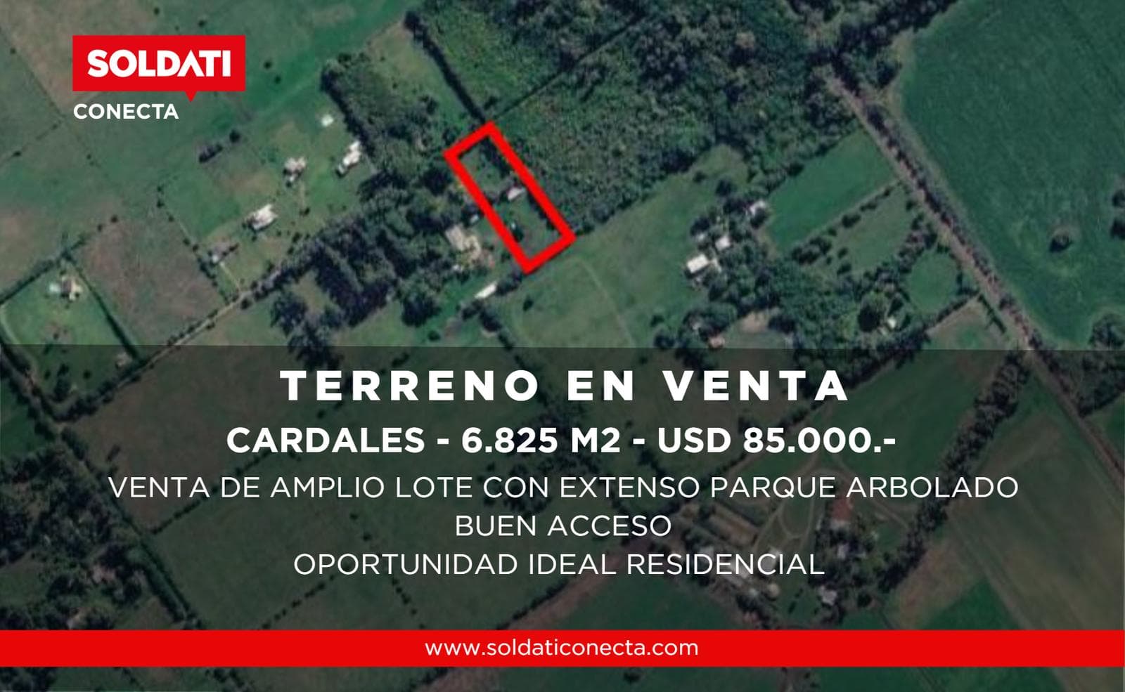 6,825 m² wooded property with a shed for sale in Cardales