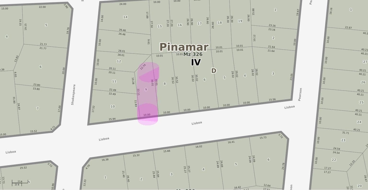 Lot in Ostende, Pinamar