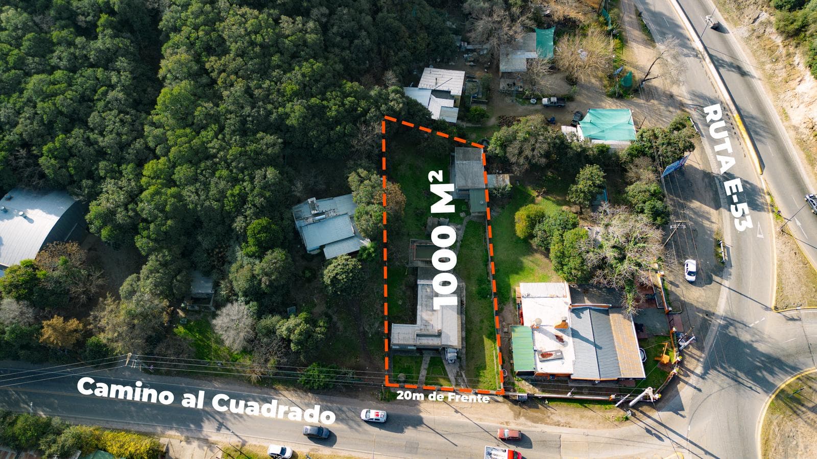 PLOT FOR SALE: 1,000 M² IN RIO CEBALLOS — ON THE ROAD TO EL CUADRADO + 2 HOUSES