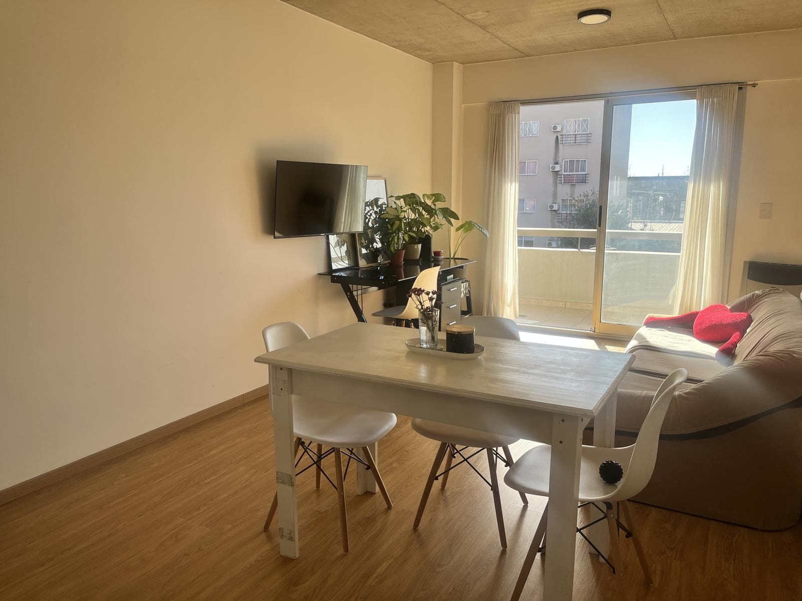 Very bright two-room apartment with a garage