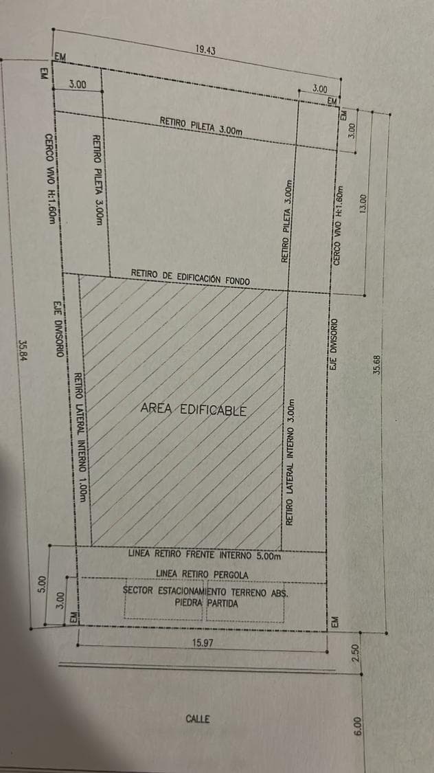 Land for sale in Los Cardos, Pilar, just a few meters from the Pan-American Highway.