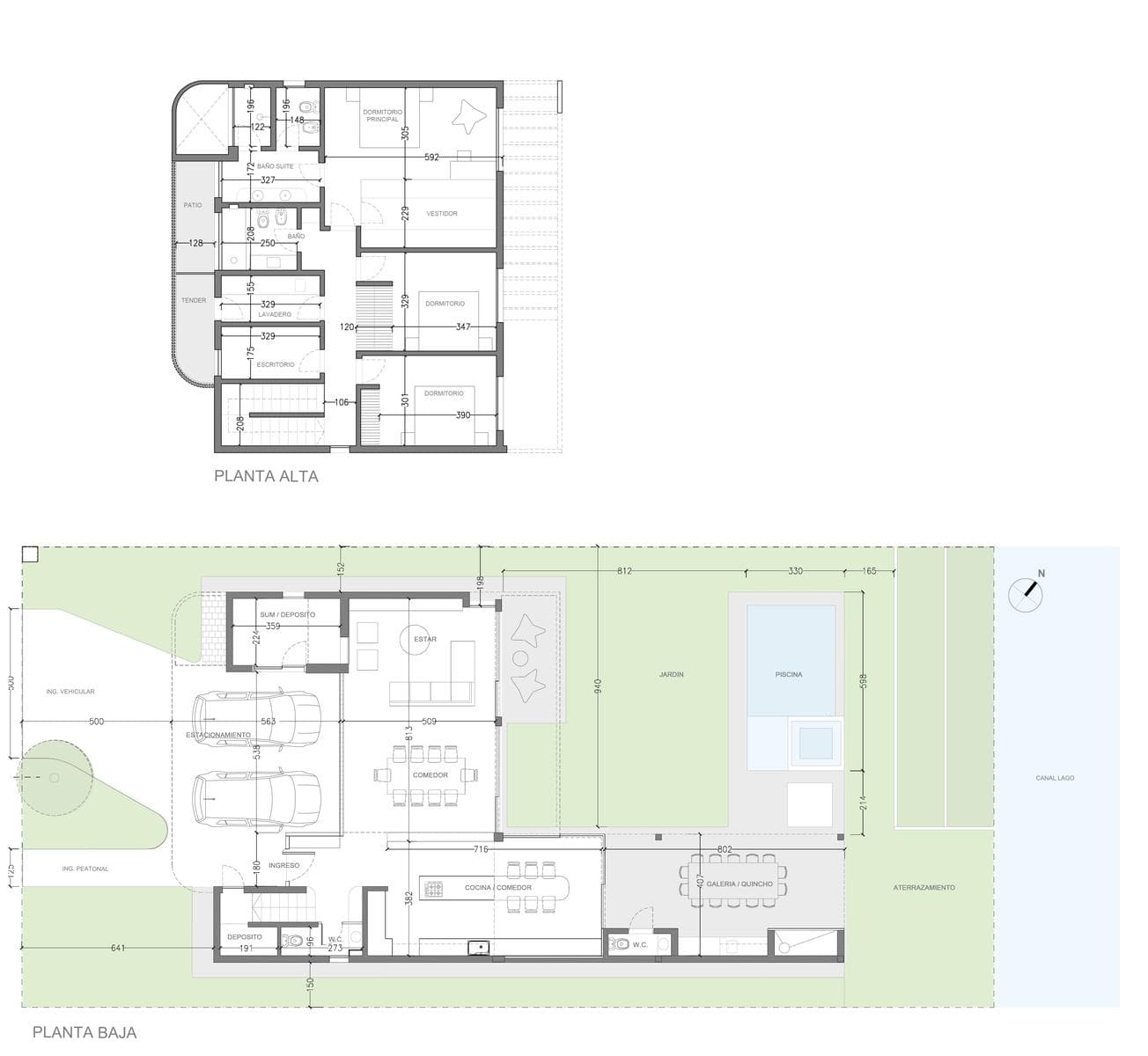 House under construction: 3 bedrooms, 1 multipurpose room, pool - Funes Lakes
