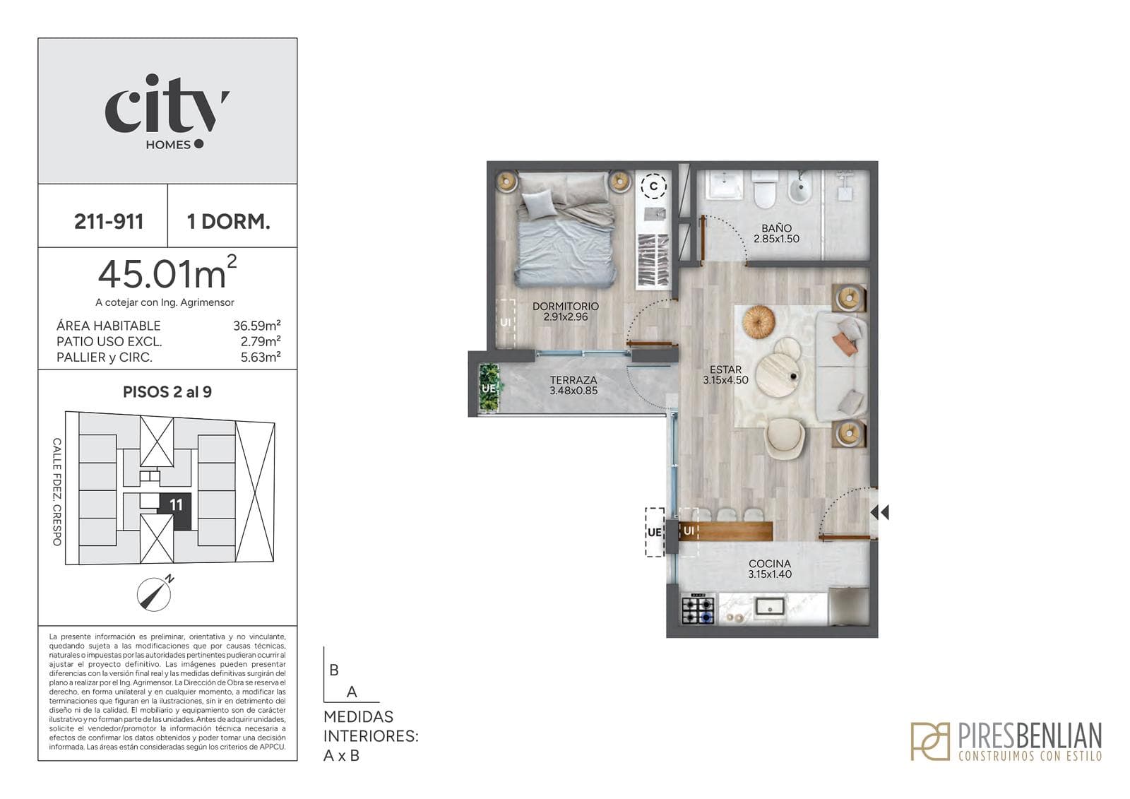 1-Bedroom Apartment for Sale in Cordón