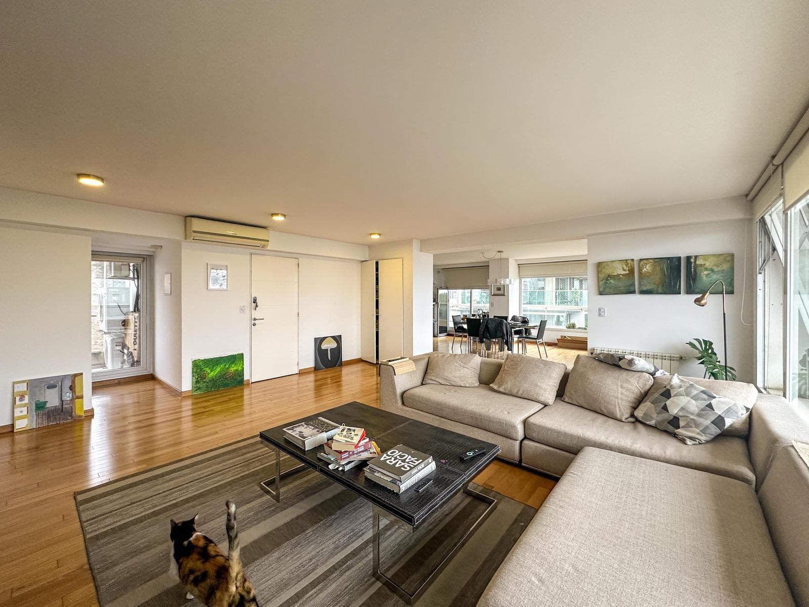 3-bedroom apartment with 2 parking spaces and a view of the river