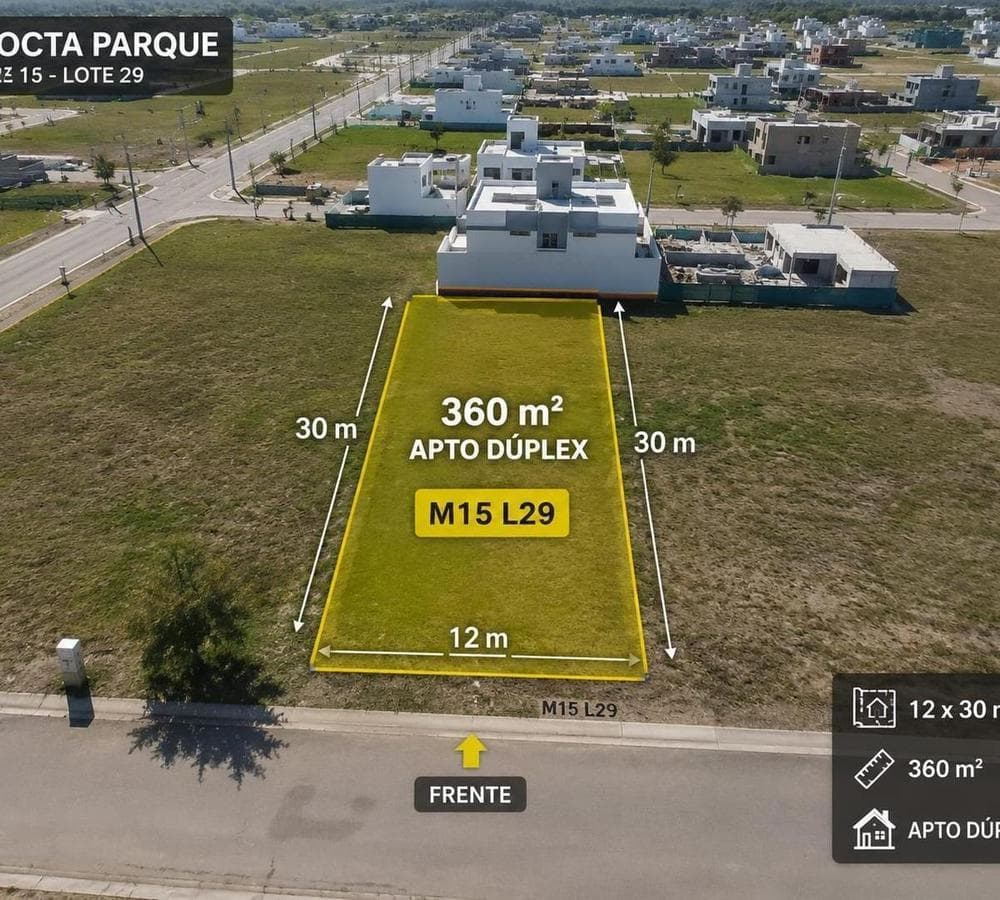 DOCTA PARQUE PHASE 3 LOT SUITABLE FOR A DUPLEX—EXCHANGE