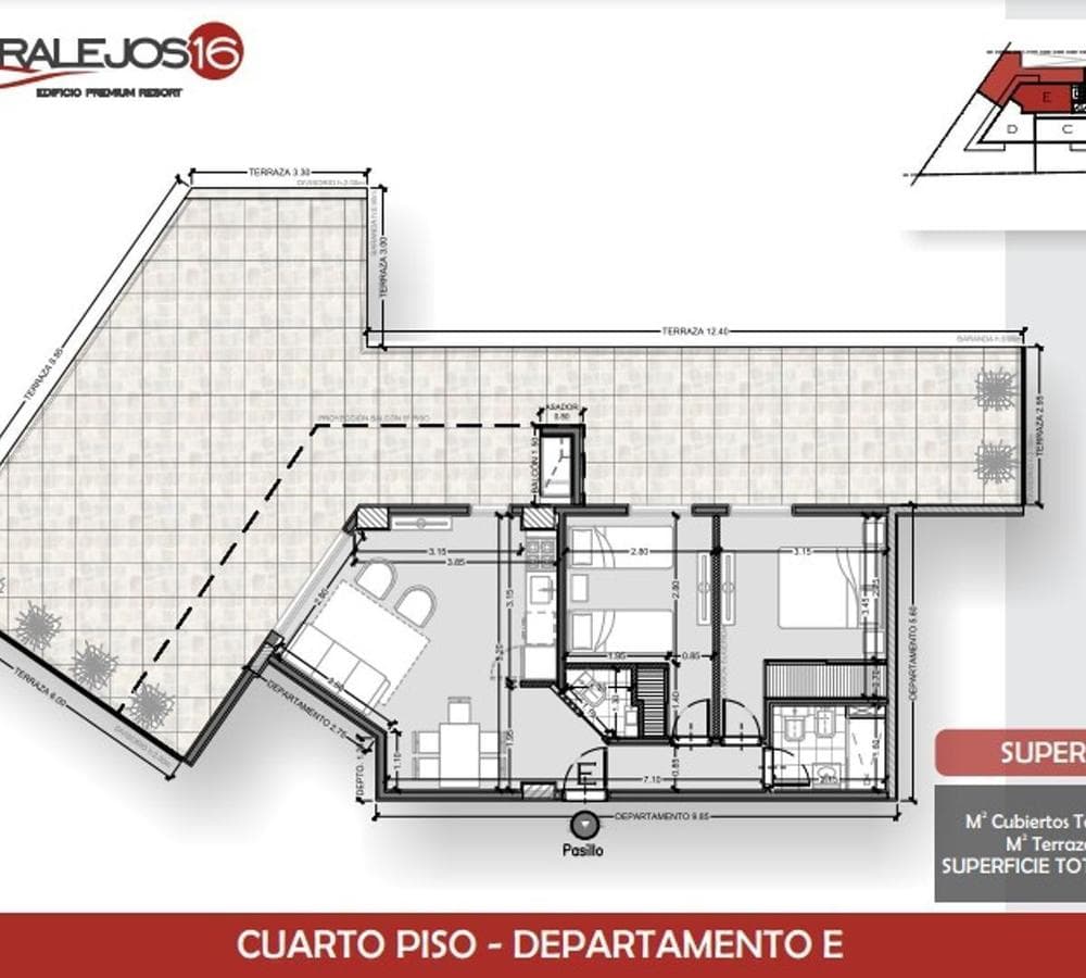 2-Bedroom Apartment with Balcony - Villa Carlos Paz