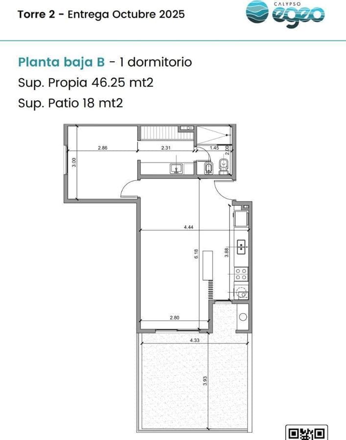 Last unit for sale...!! 1-bedroom apartment in Egeo