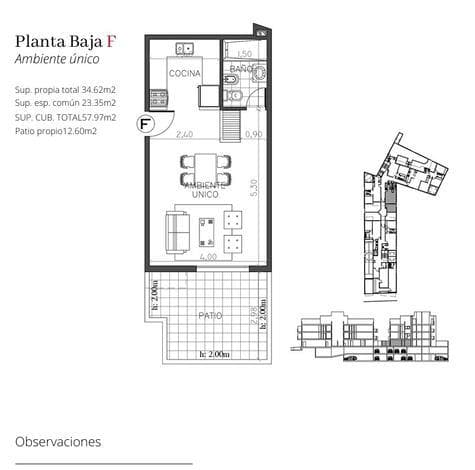 Ground-floor studio apartment for sale in Alta Gracia
