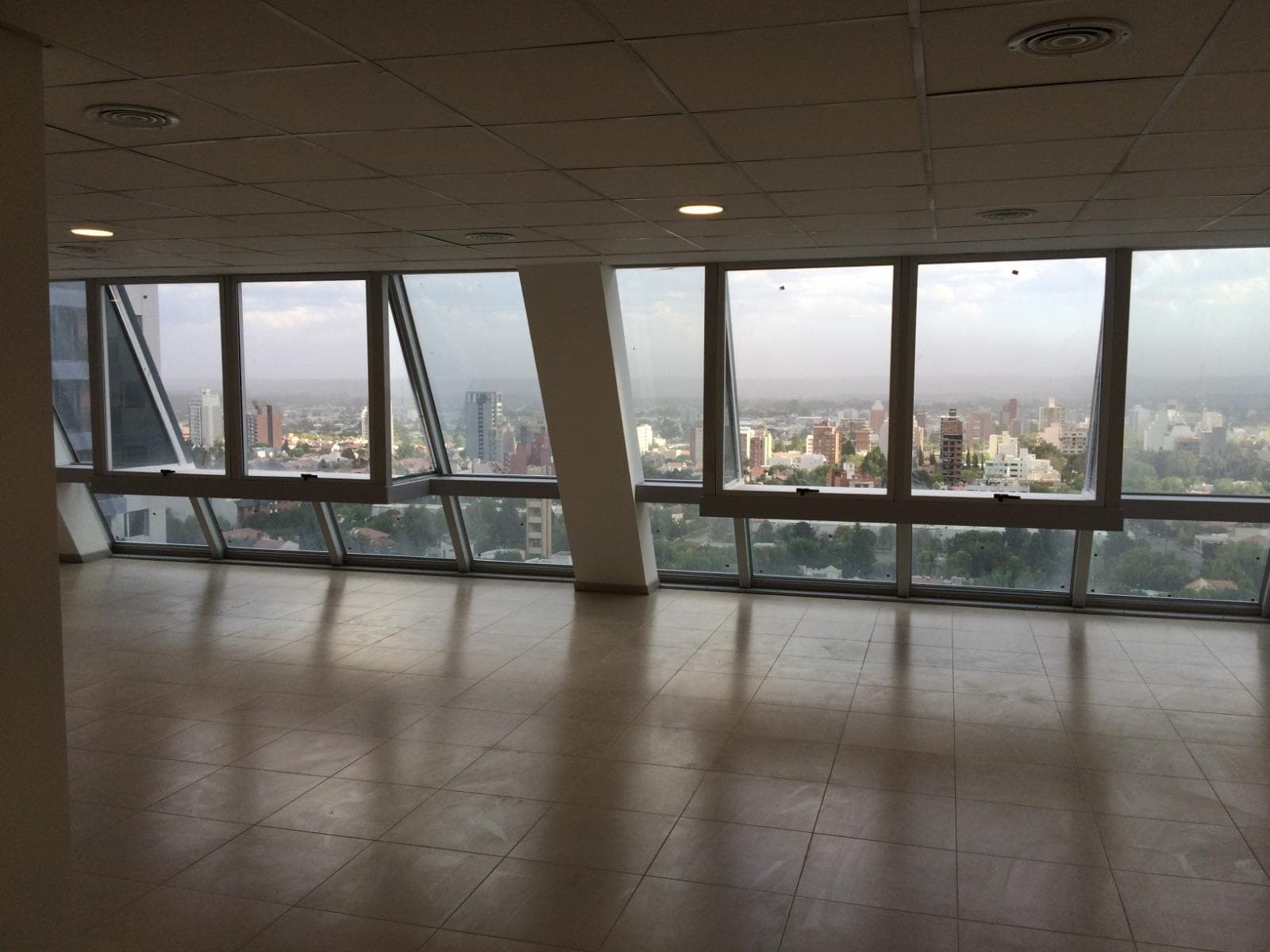 Spacious office with two bathrooms and a garage
