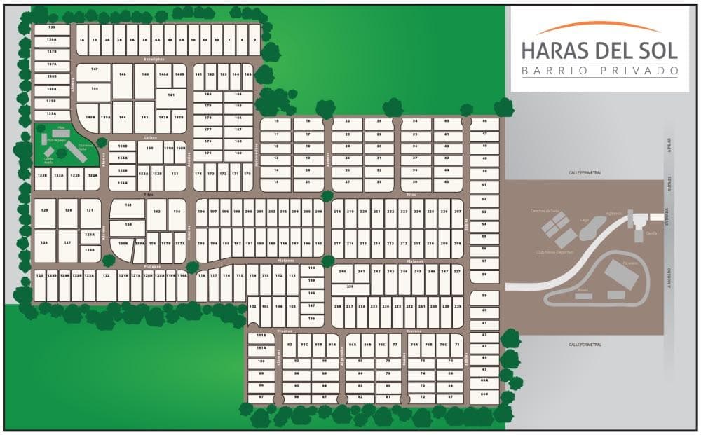 For sale: 3000-square-meter cul-de-sac lot in the Haras del Sol neighborhood, Pilar.