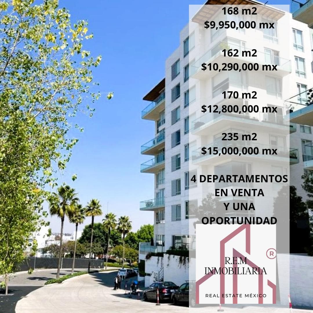 4 GEM APARTMENTS FOR SALE IN LOMAS DEL PEDREGAL, STARTING AT: $9,950,000, 2- and 3-Bedroom
