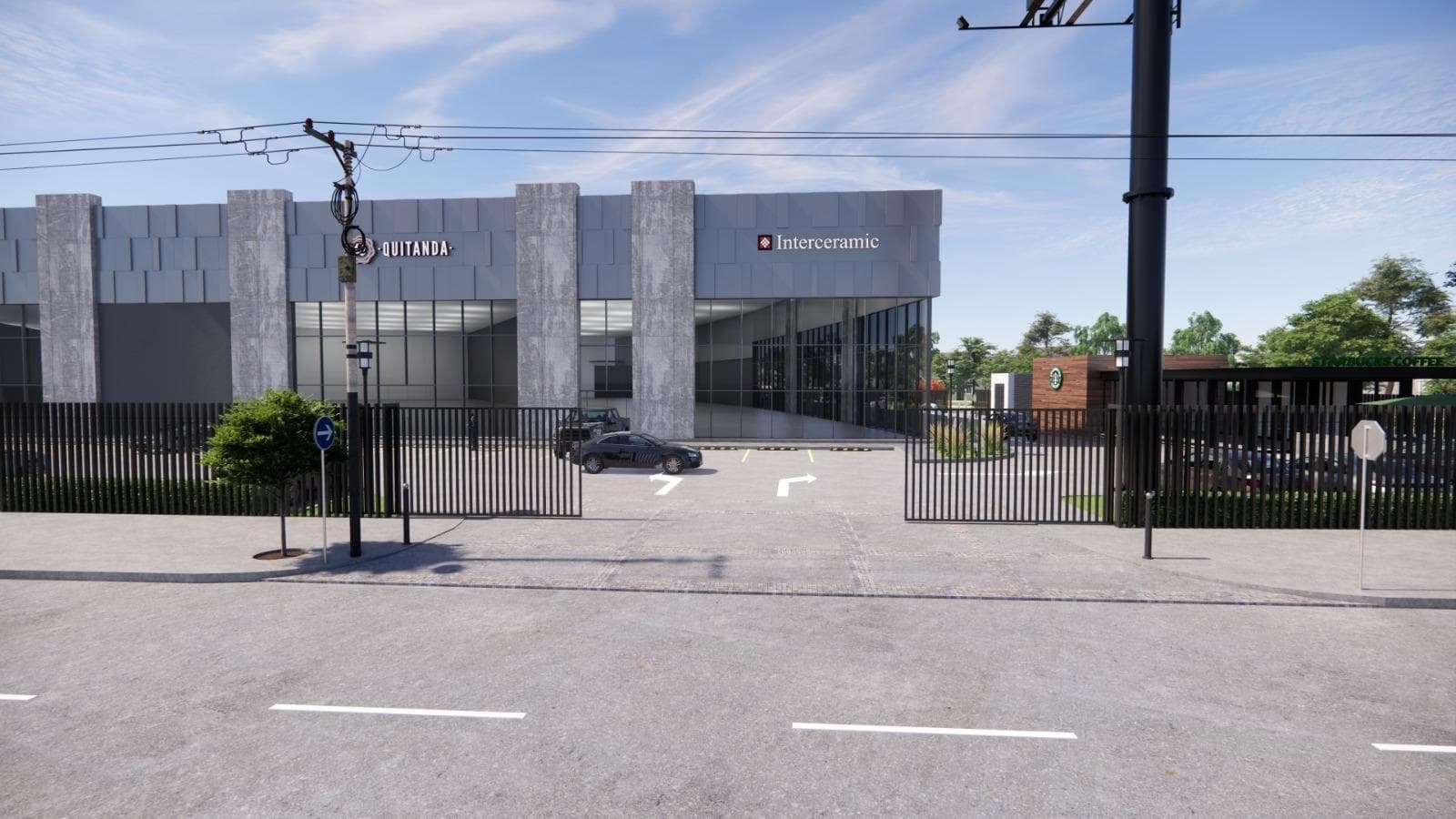 Commercial warehouse with a retail location within the Industrial Cluster