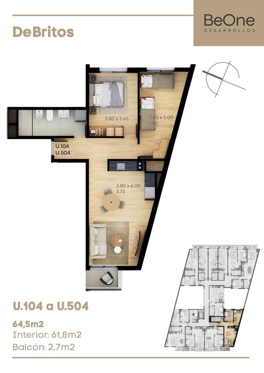 2-Bedroom Apartment for Sale with a Balcony in La Blanqueada