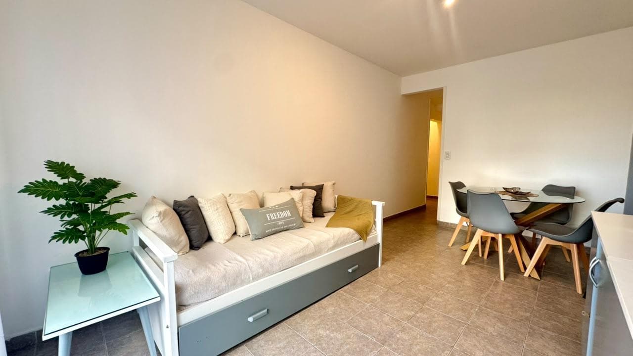 2-room apartment with a balcony facing the street