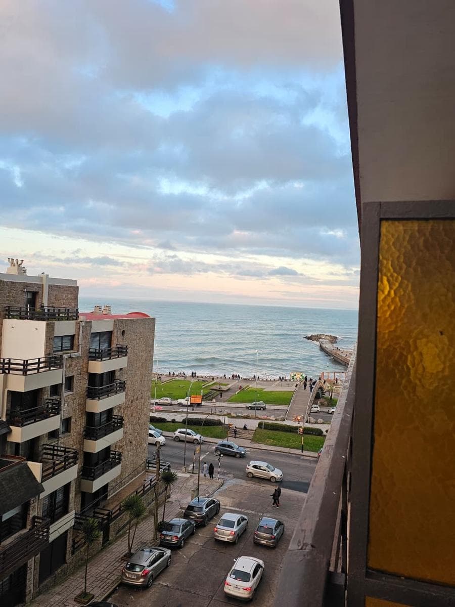 2-Room Apartment for Sale in Mar del Plata, Facing the Street with Ocean Views, Fully Renovated to Look Like New