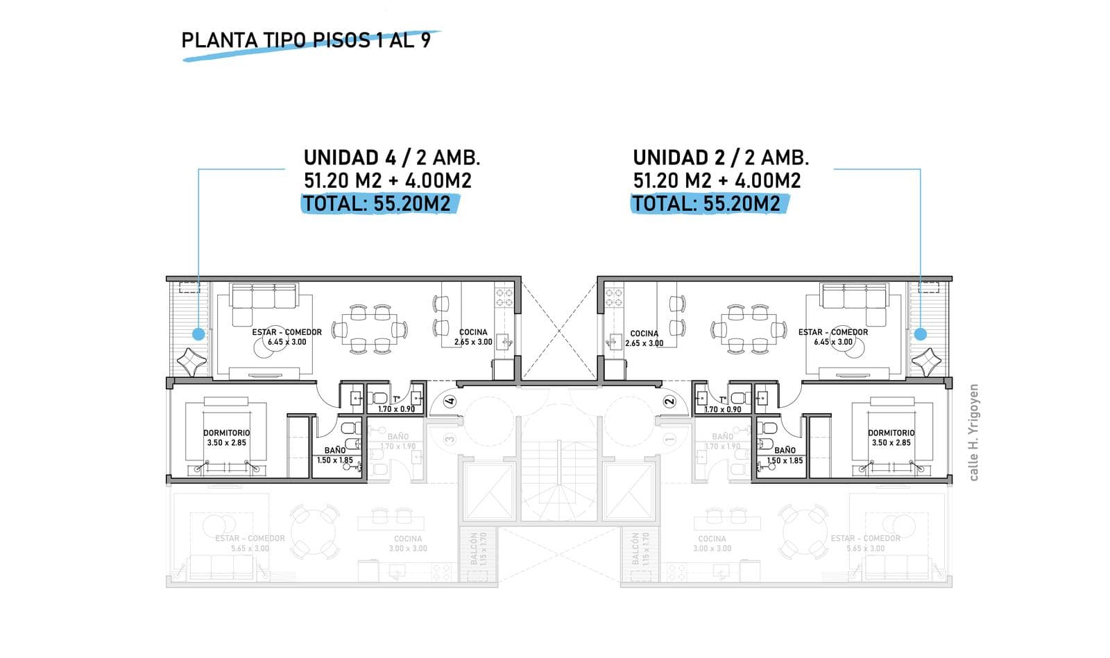 Pozo - 2-room apartment - Rear-facing - La Perla