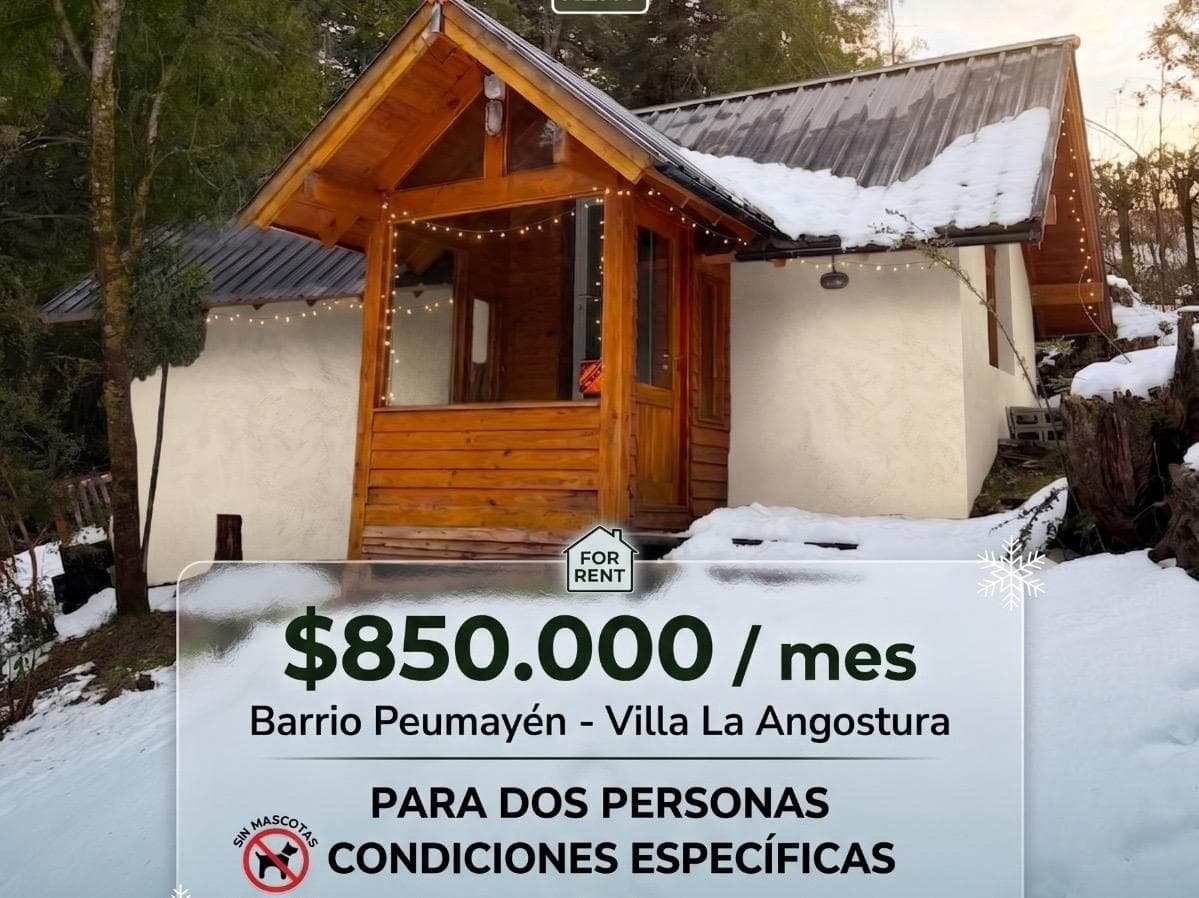 LONG-TERM RENTAL, House, 2 rooms, Peumayen.