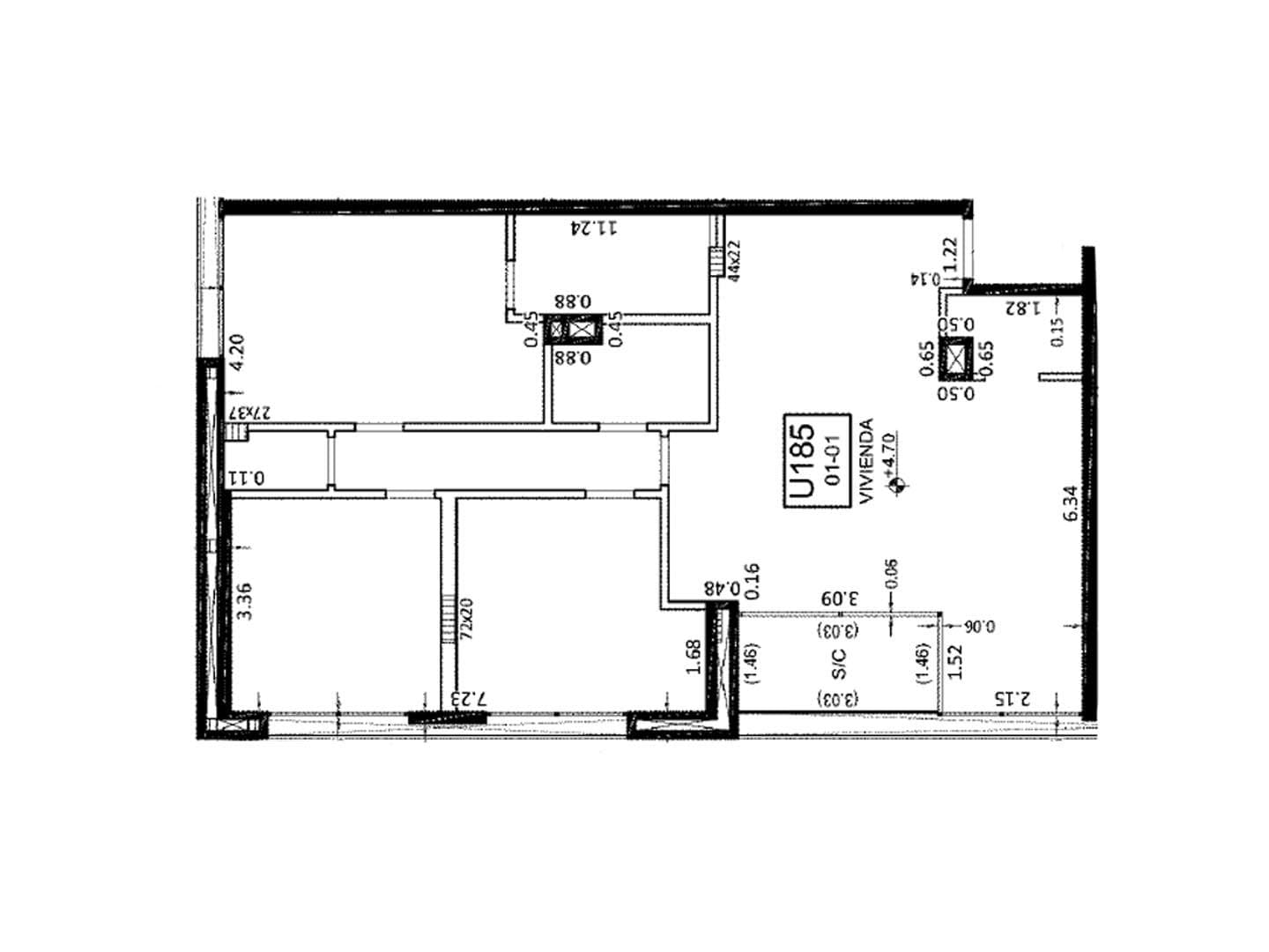 2-bedroom, 2-bathroom apartment with radiators and amenities at Condos Refinerias