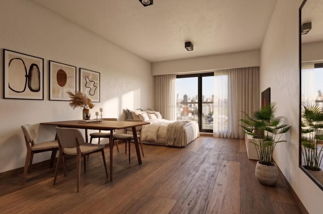 FOR SALE | FINANCING - Spacious studio apartment with front and back views - Downtown, Rosario.