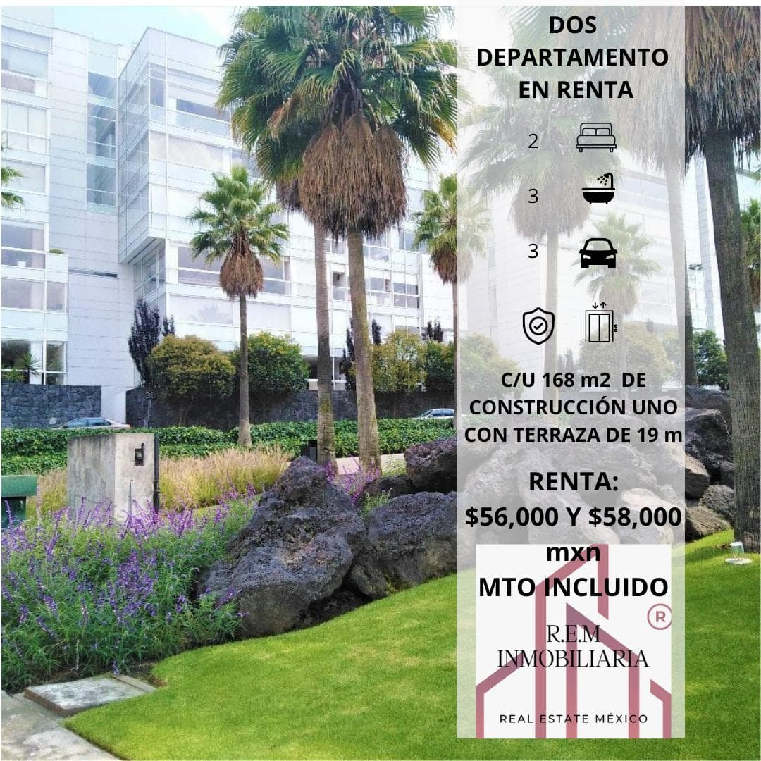 EXTRAORDINARIO DEPARTAMENTO EN RENTA LOMAS DEL PEDREGAL