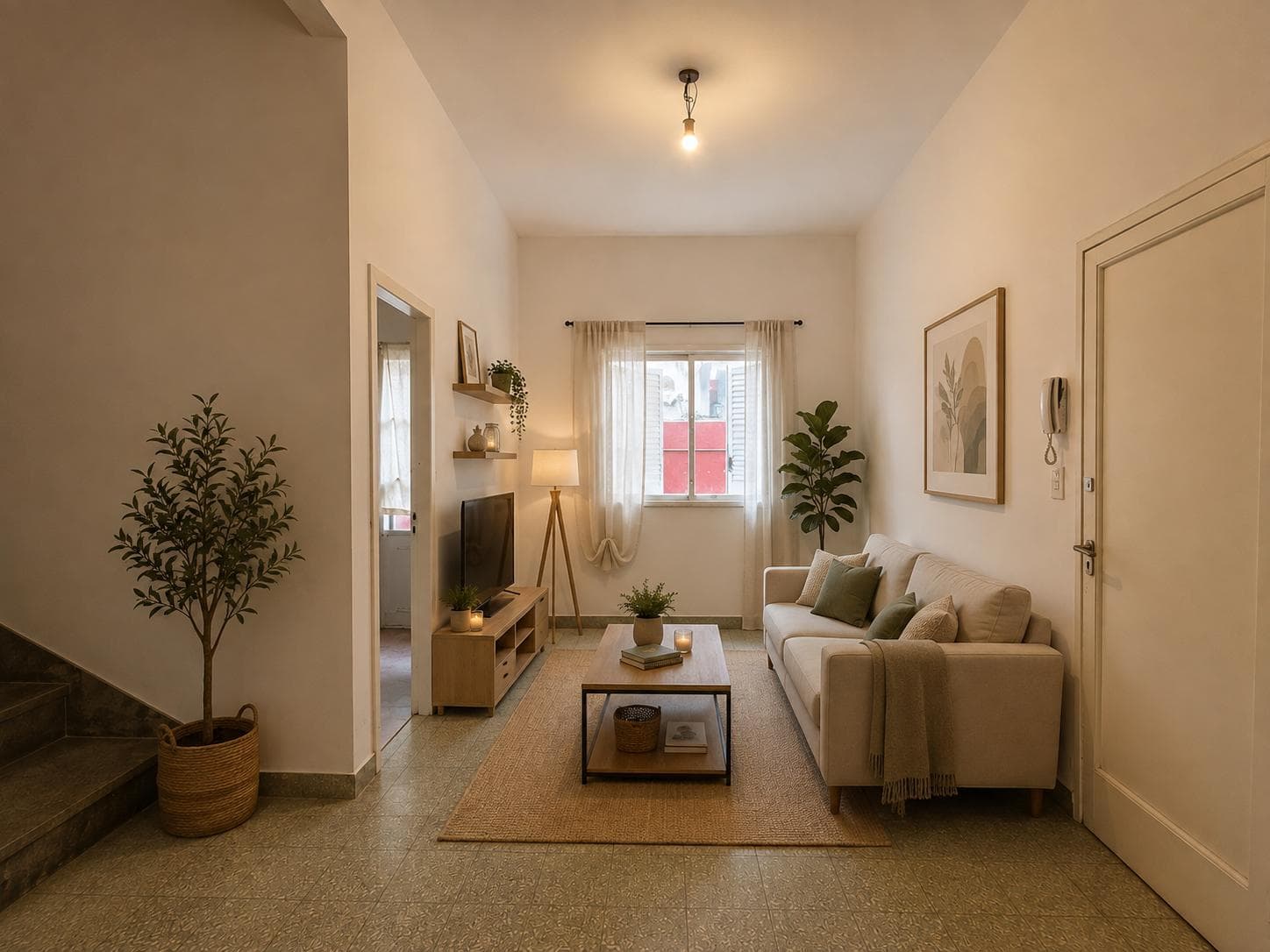 3-room, two-story house with a patio in Flores – Eligible for a mortgage – Needs renovation
