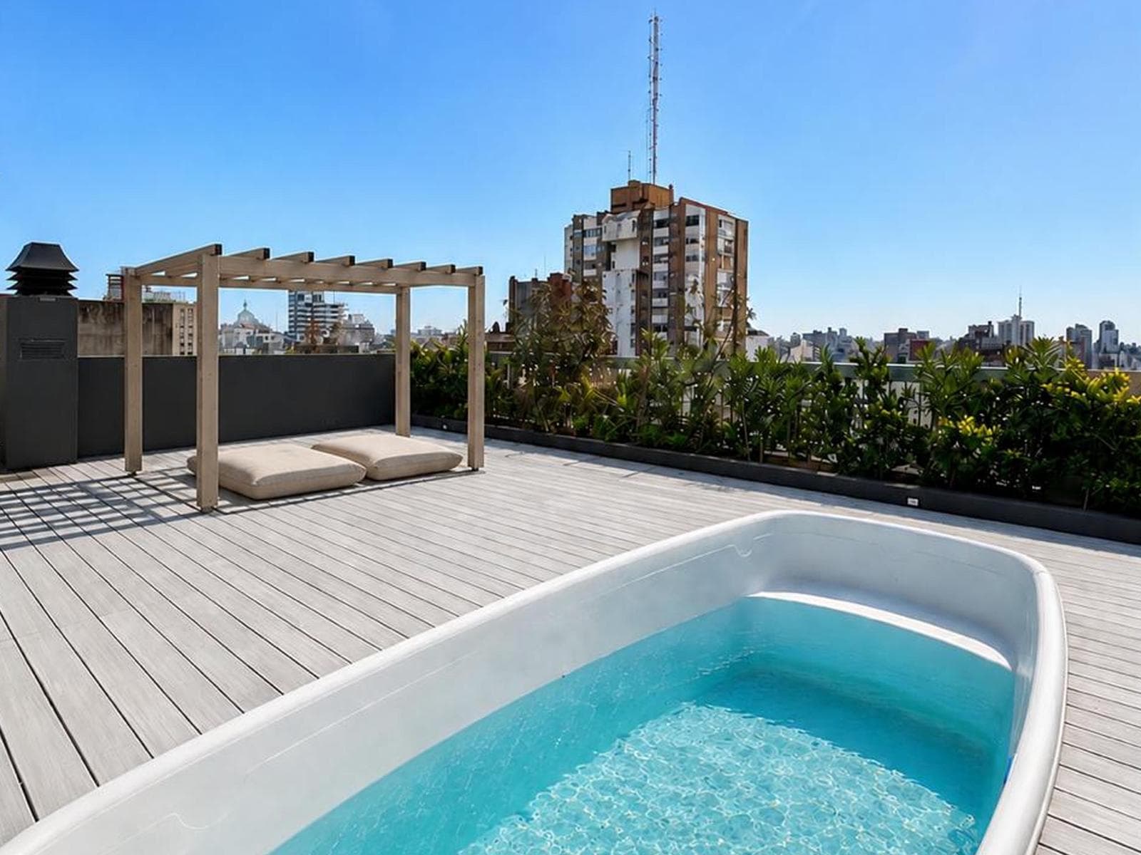 2-bedroom apartments with a private pool and barbecue area, plus amenities