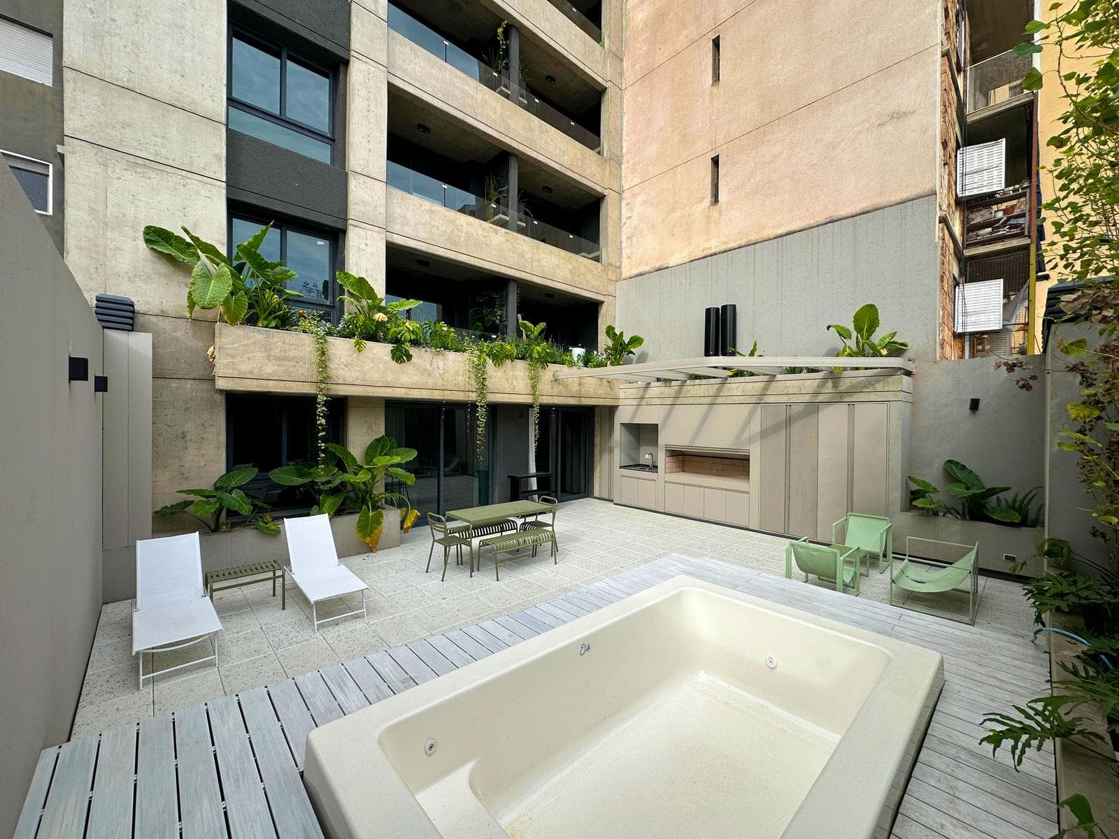 2-bedroom apartments with a private pool and barbecue area, plus amenities