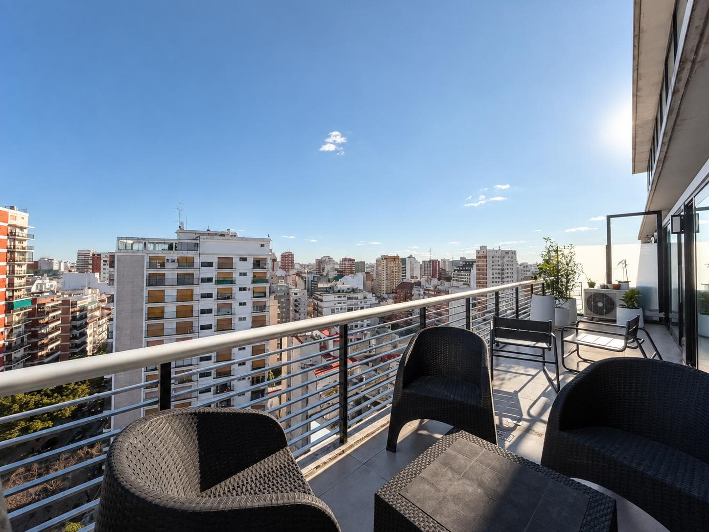 2-Room Apartment for Rent - 14th Floor with Large Terrace and Full Amenities - Villa Urquiza