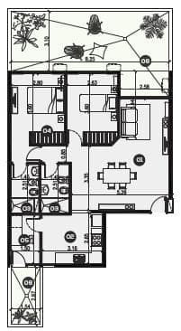 MID FADER - 2-Bedroom with Patio
