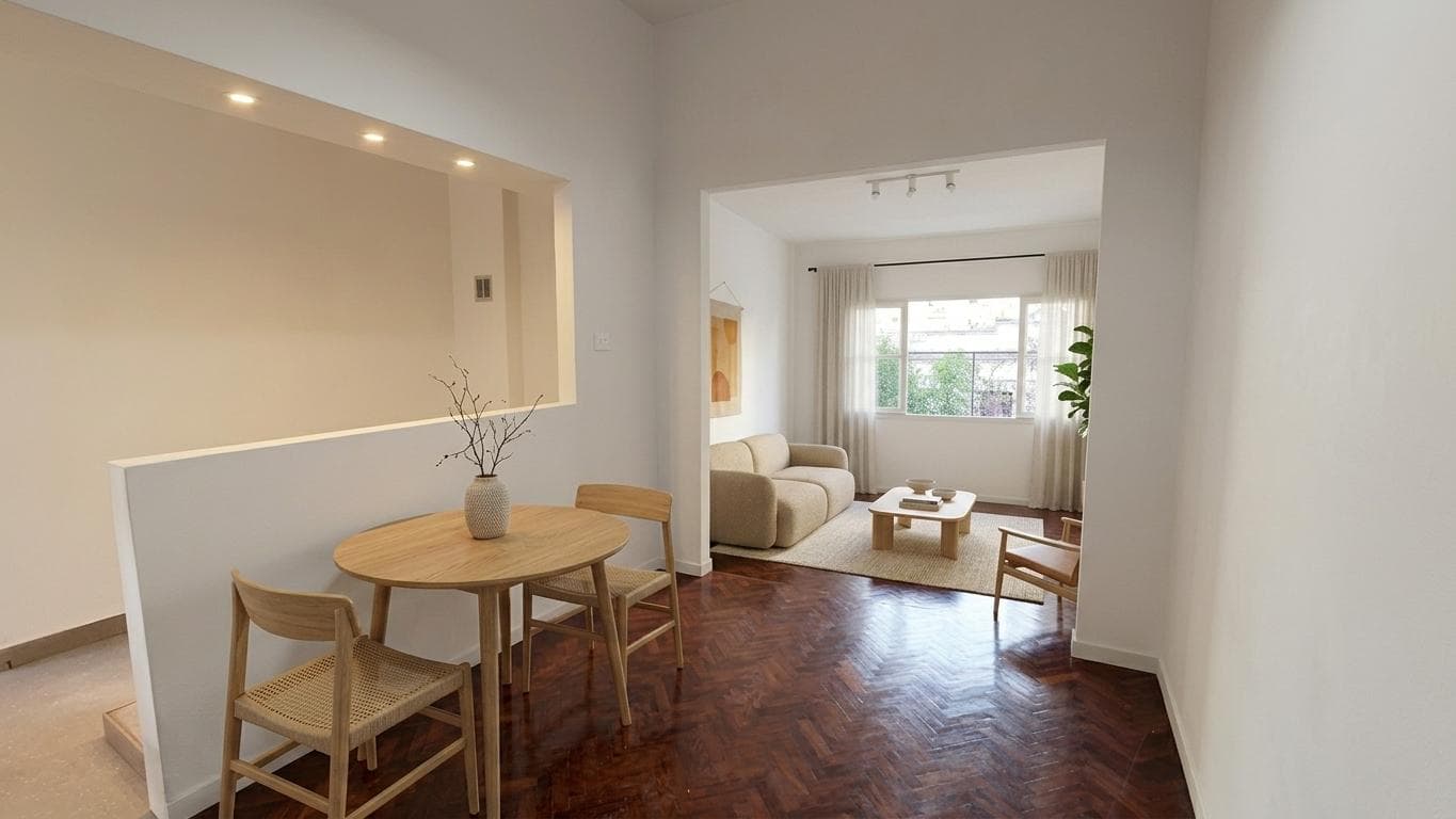 4-room apartment | 3 bedrooms | Full-length front balcony | 2nd floor (access via stairs) | 2 private storage rooms | Bright | For Sale
