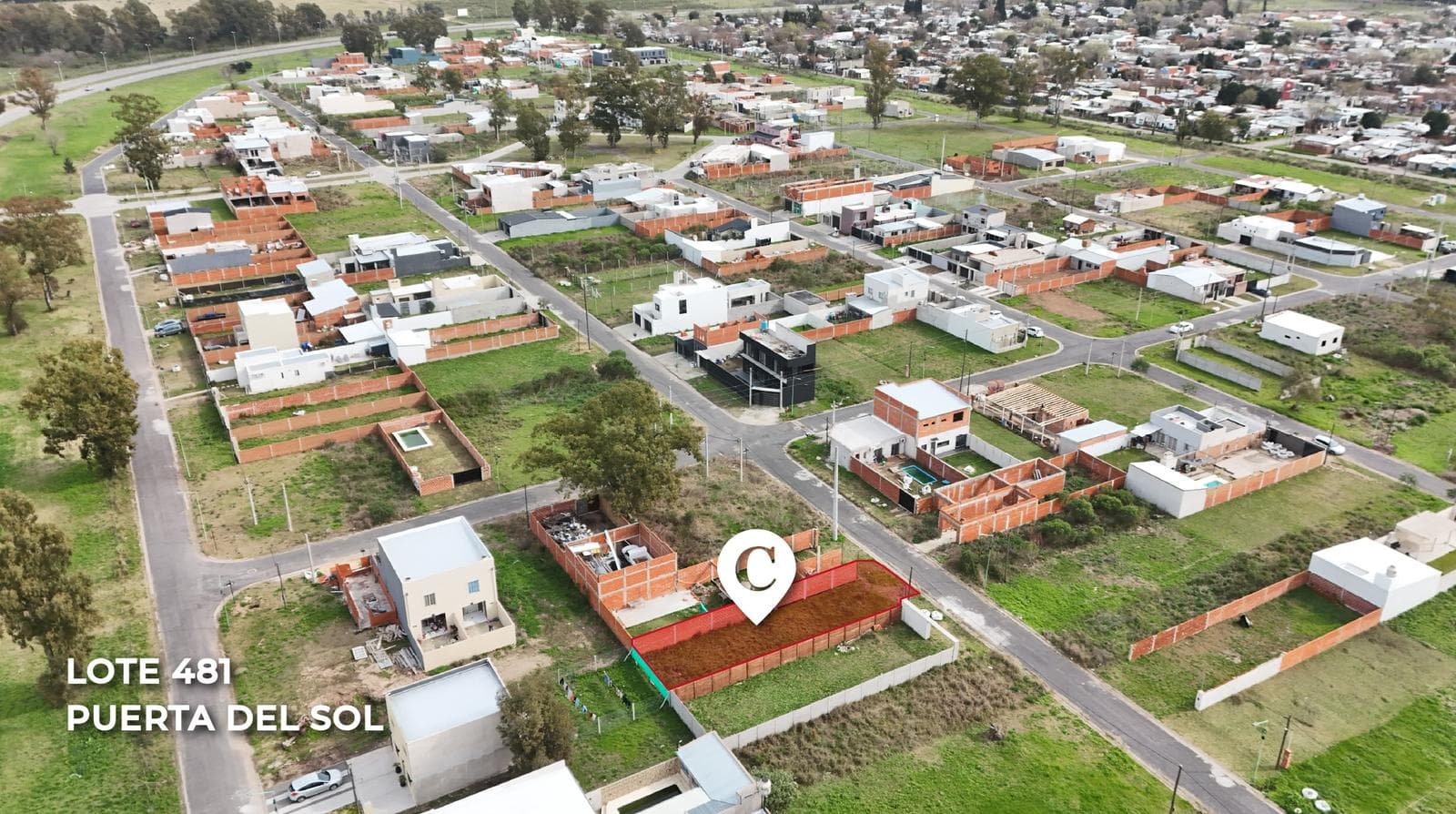 Lot No. 481 for Sale. Immediate possession and title transfer. Puerta del Sol neighborhood. Campana