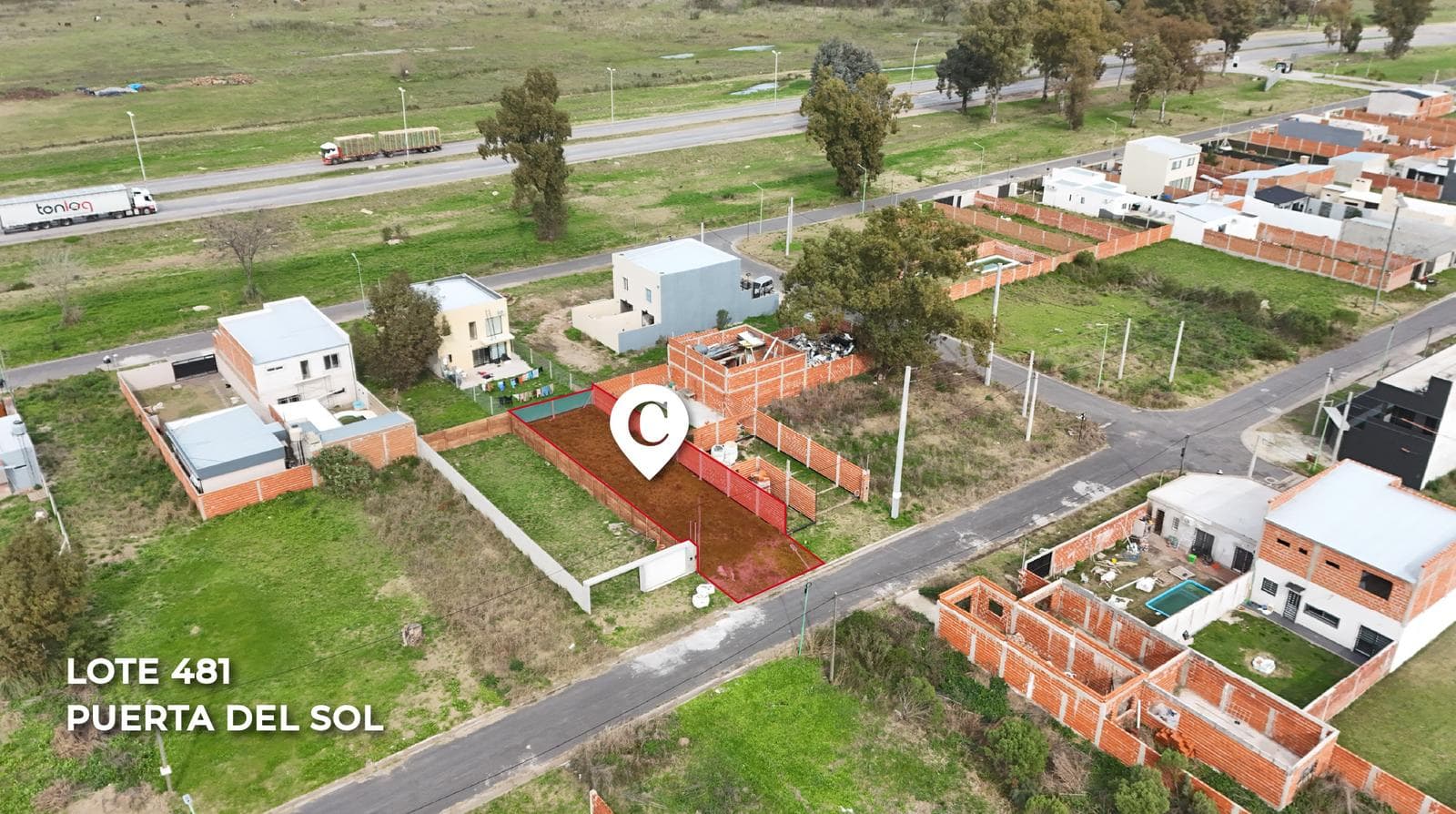 Lot No. 481 for Sale. Immediate possession and title transfer. Puerta del Sol neighborhood. Campana