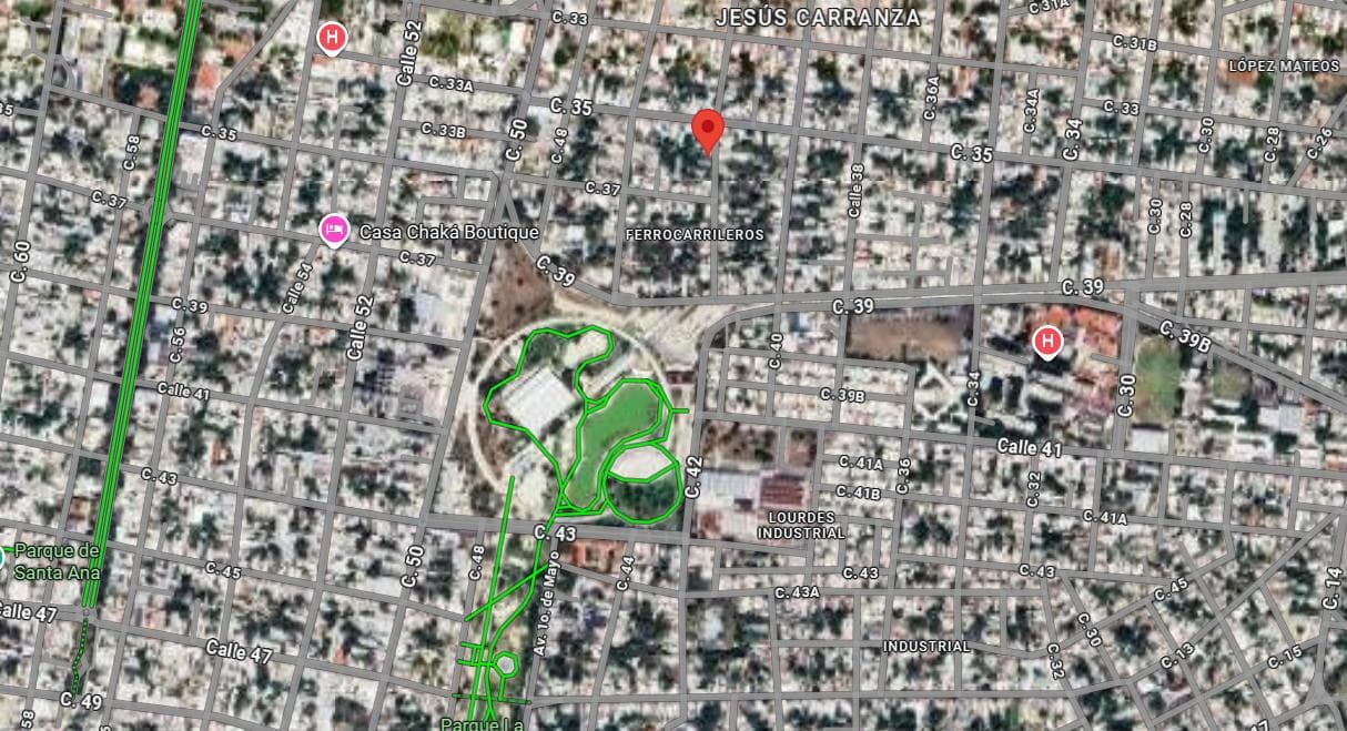 Land for sale in downtown Mérida near La Plancha Park