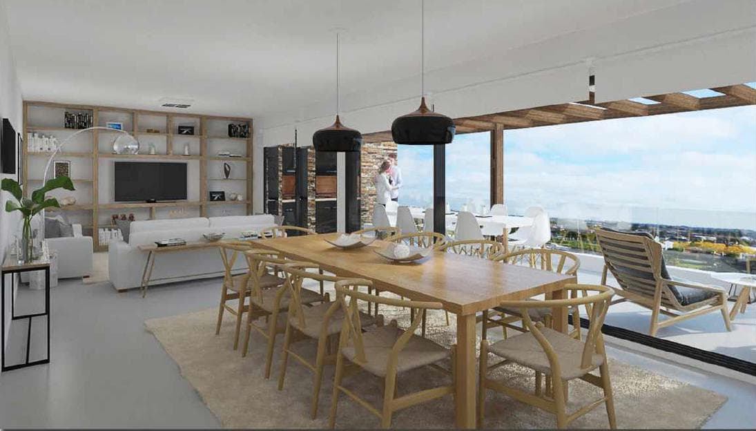 Duplex for Sale in VILAGO Nordelta: 3 bedrooms, 3 bathrooms, living room, terrace with pergola, garage, and storage room - RIVER VIEW