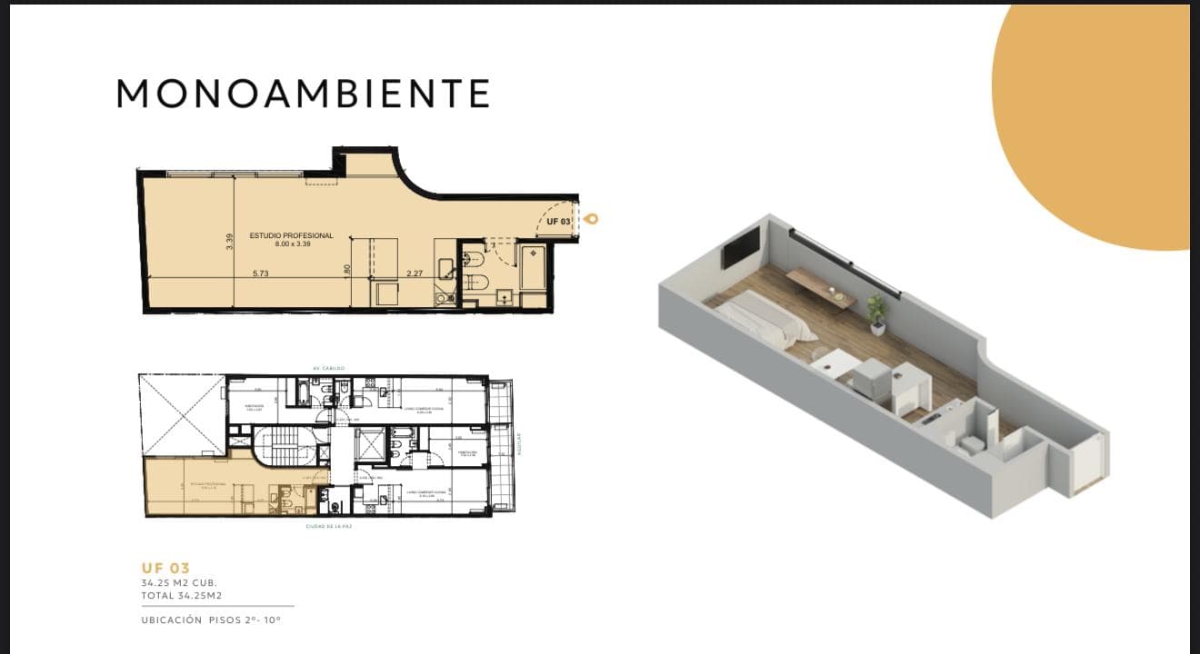 STUDIO APARTMENT FOR SALE WITH AMENITIES IN BELGRANO