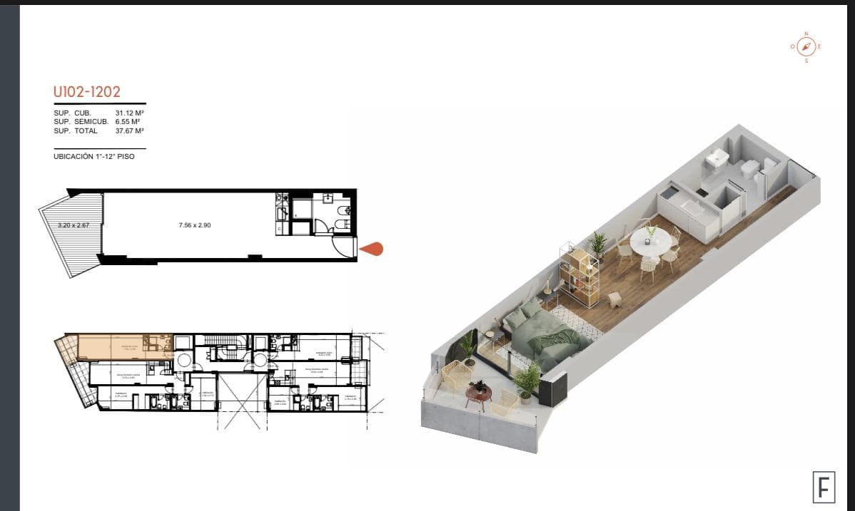 STUDIO APARTMENT FOR SALE WITH BALCONY IN PALERMO—FINANCING AVAILABLE